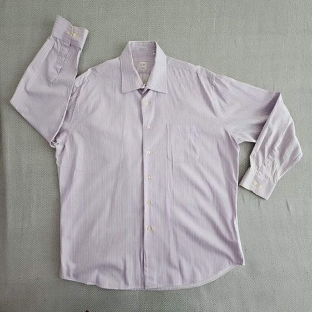 Sero Button New Haven Down Shirt Men’s‎ 17 1/2 34/35 Purple Long Sleeve Striped
